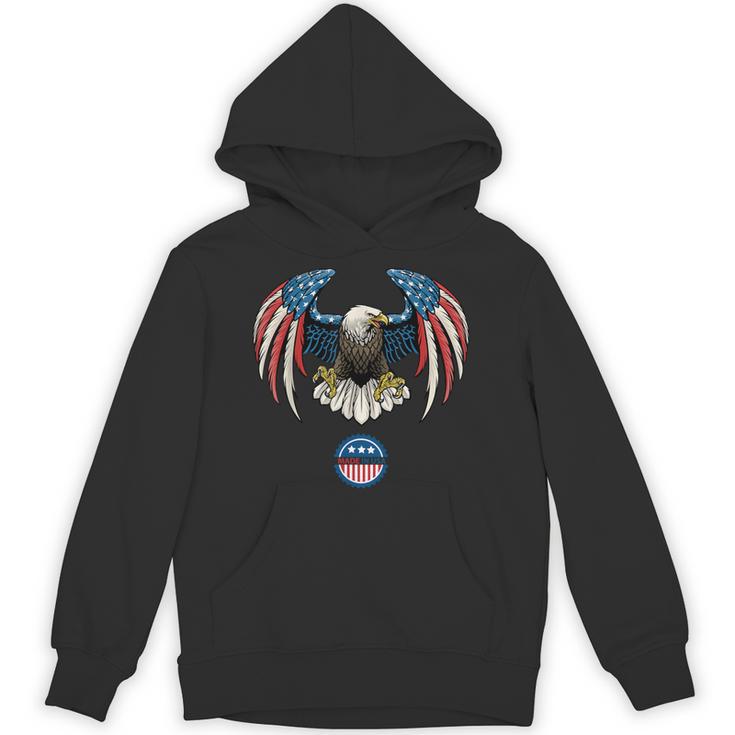 Abstract Unitedtates Of America Wild Eagle With Usa Flag パーカー