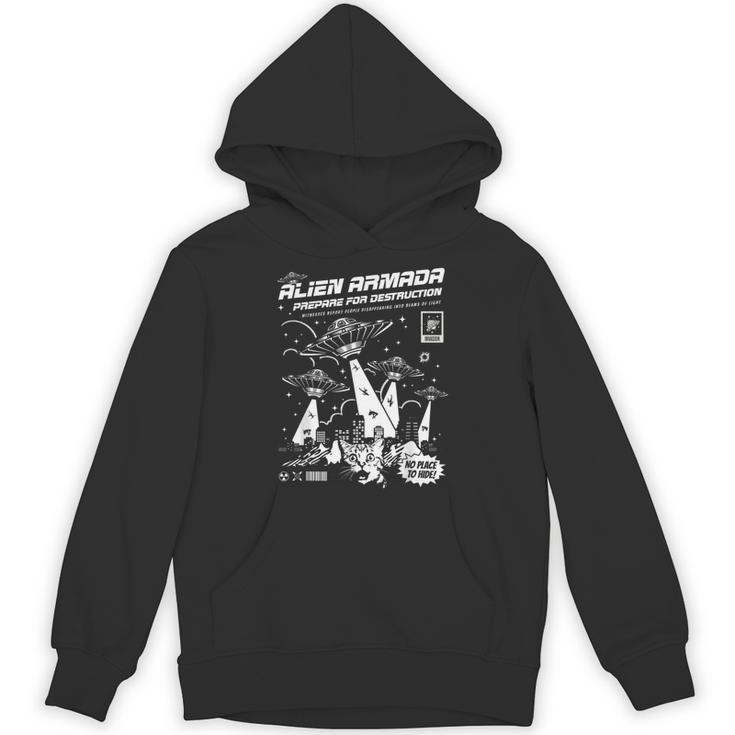 Alien Abduction UFO Lovers Comic Book Style Shirt Unisex Hoodie
