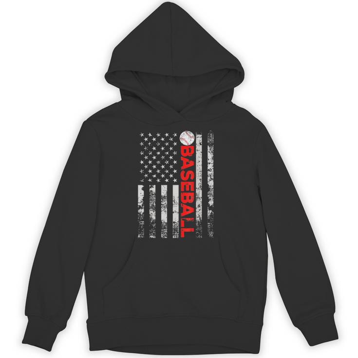 American Flag Baseball Team Baseball Player Baseball Unisex Hoodie
