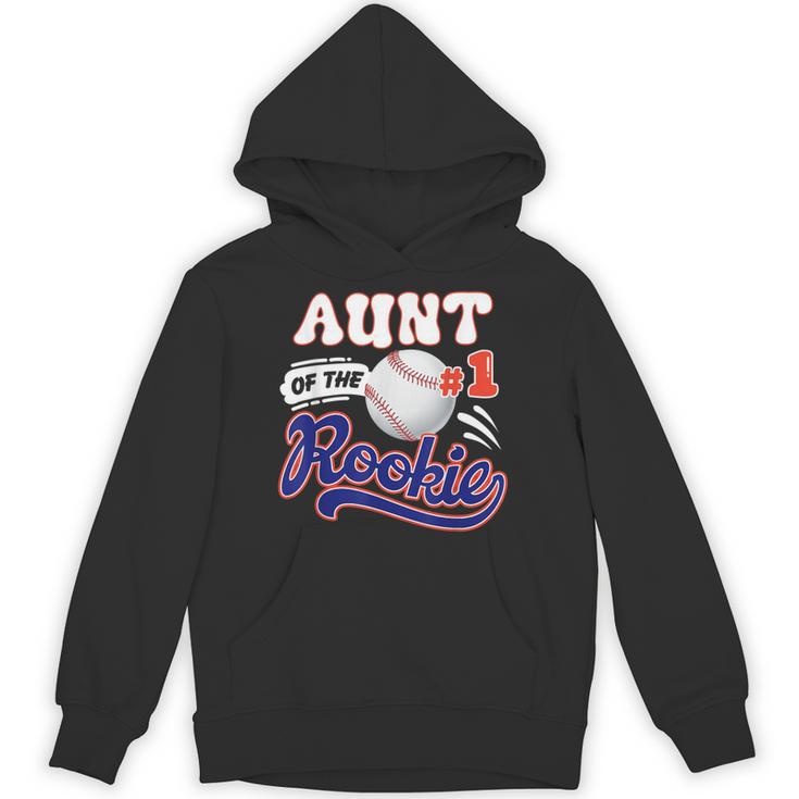 Aunt Rookie Of Year 1st Birthday Baseball Theme Matching Unisex Hoodie