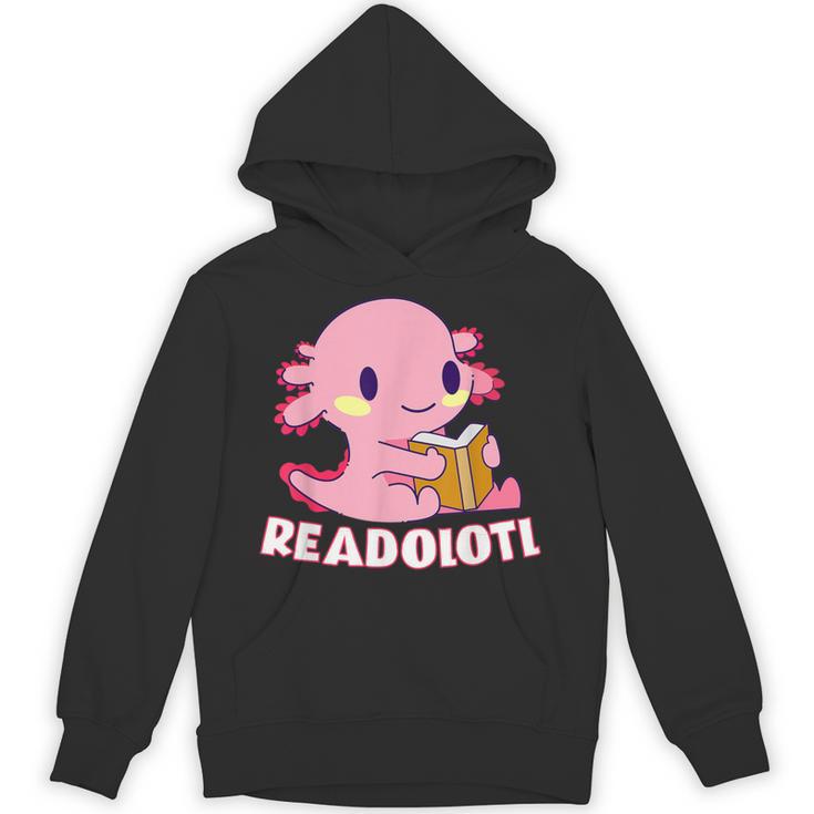 Axolotl Read Book Readolotl Ambystoma Mexicanum Walking Fish Unisex Hoodie