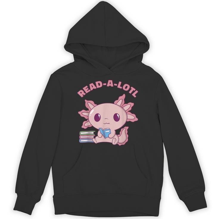Axolotl Read A Lotl Book Lover Reading Books Cute Unisex Hoodie