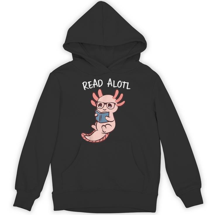 Axolotl Reading a Book Read Alotl Books Axolotl Book Unisex Hoodie