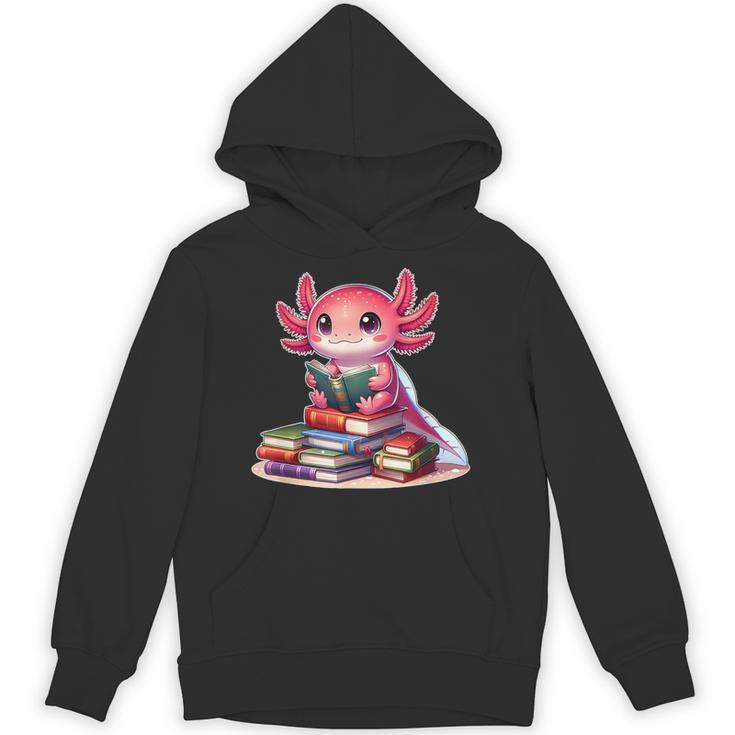 Axolotl Reading Bookworm Book Lovers Unisex Hoodie