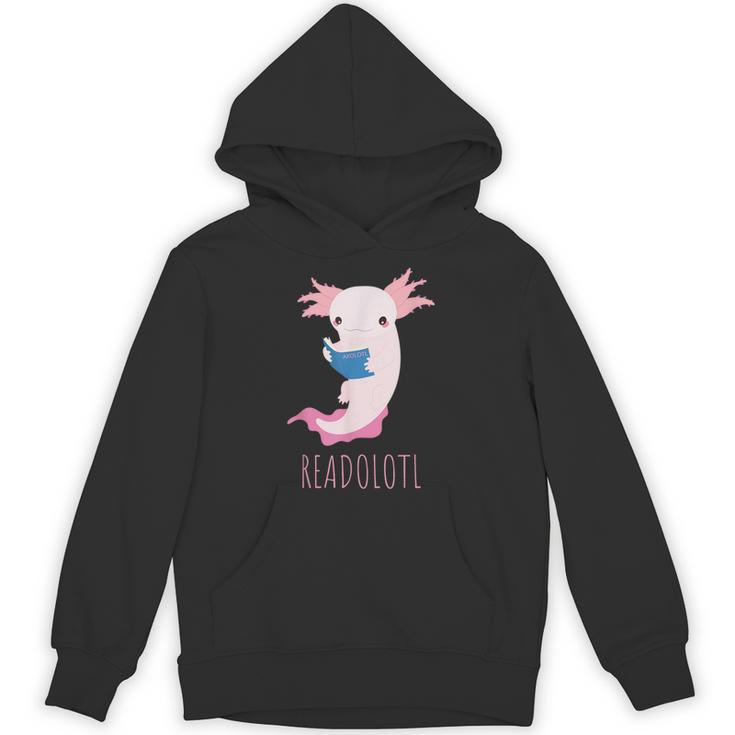 AXOLOTL Reads a Book READOLOTL Bookworm Axolotl Unisex Hoodie