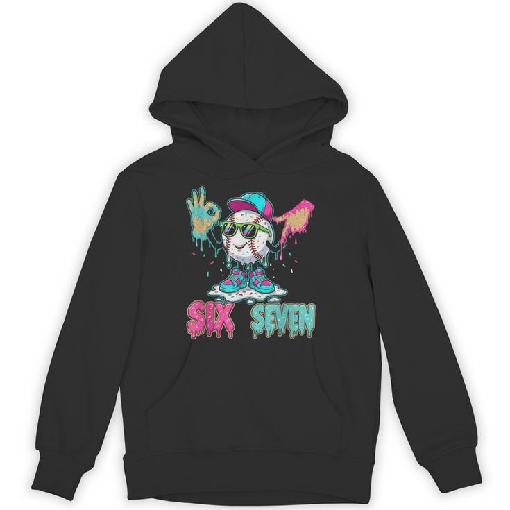 Baseball 67 Drip Six Seven Hand Signs Ice Cream Meme Unisex Hoodie