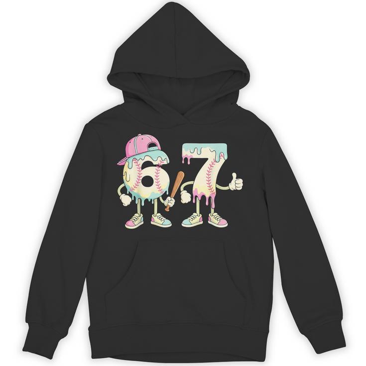 Baseball 67 Dripping Six Seven Drip Meme Ice Cream Boy Unisex Hoodie