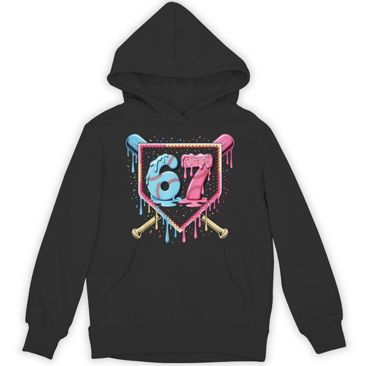 Baseball 67 Ice Cream Drip Six Seven Meme Boy Girl Kid Unisex Hoodie
