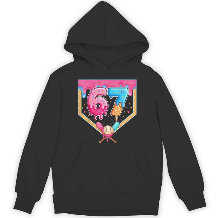 Baseball 67 Six Seven Meme Drip 6 7 Boys Girl Kids Unisex Hoodie