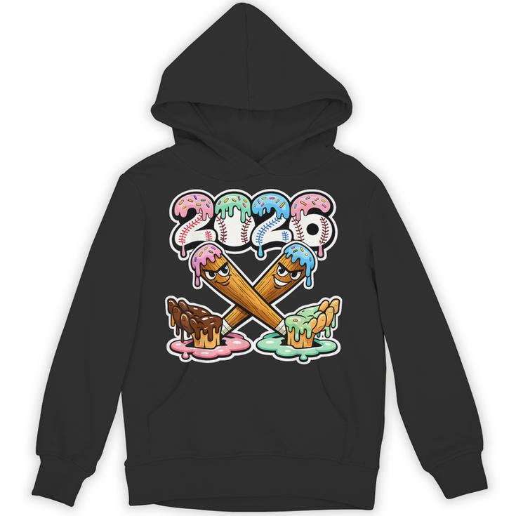 Baseball Bat 2026 Hands Drip Boys Ice Cream Dripping Youth Unisex Hoodie