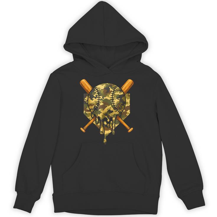 Baseball Camo Boys Ice Cream Youth Baseball Unisex Hoodie Baseball Camo Boys Ice Cream Youth Baseball Unisex Hoodie