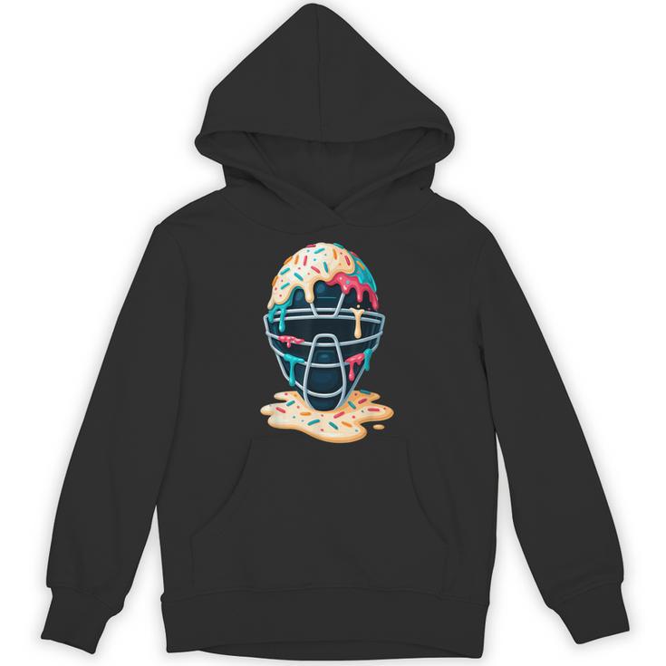 Baseball Catcher Mask Ice Cream Dripping Baseball Boy Youth Unisex Hoodie