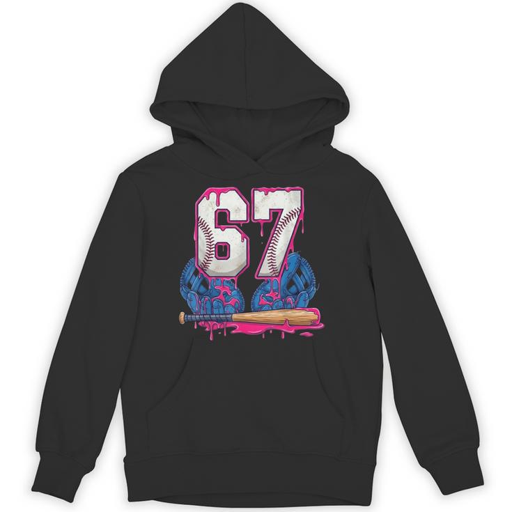 Baseball Drip 67 Meme Six Seven 6-7 Gen Alpha Slang Unisex Hoodie