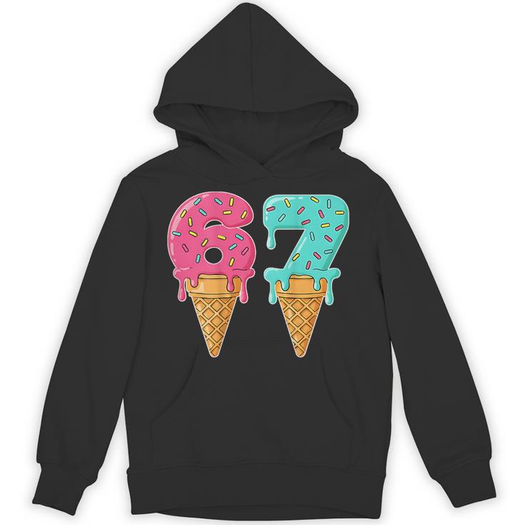 Baseball Drip Ice Cream 67 Baseball Unisex Hoodie