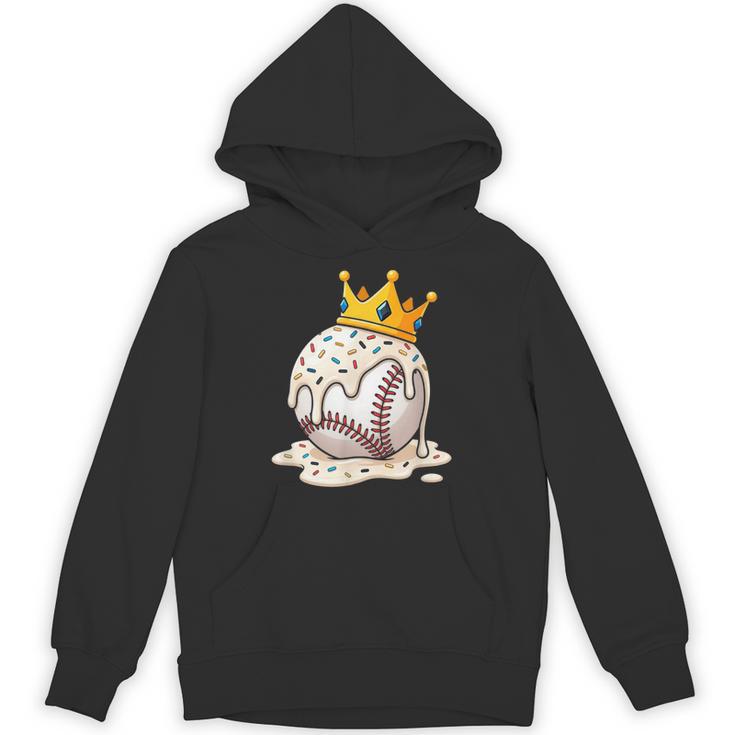 Baseball Drip Ice Cream Crown Melt Graphic Unisex Hoodie