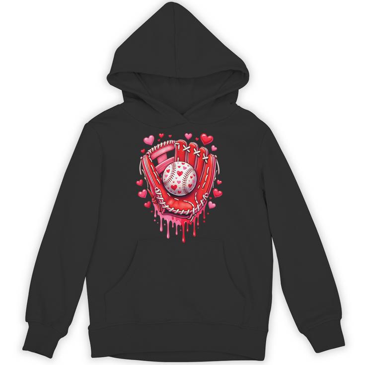 Baseball Drip Ice Cream Sprinkles Valentines Day Baseball Unisex Hoodie