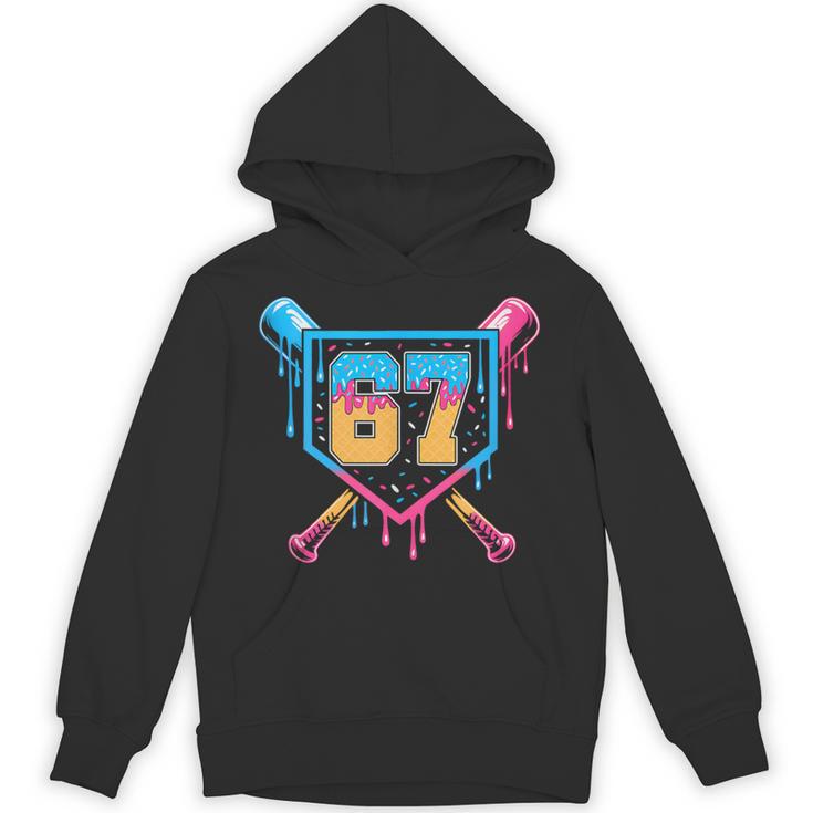 Baseball Drip Number 67 Player Or 67Th Birthday Unisex Hoodie