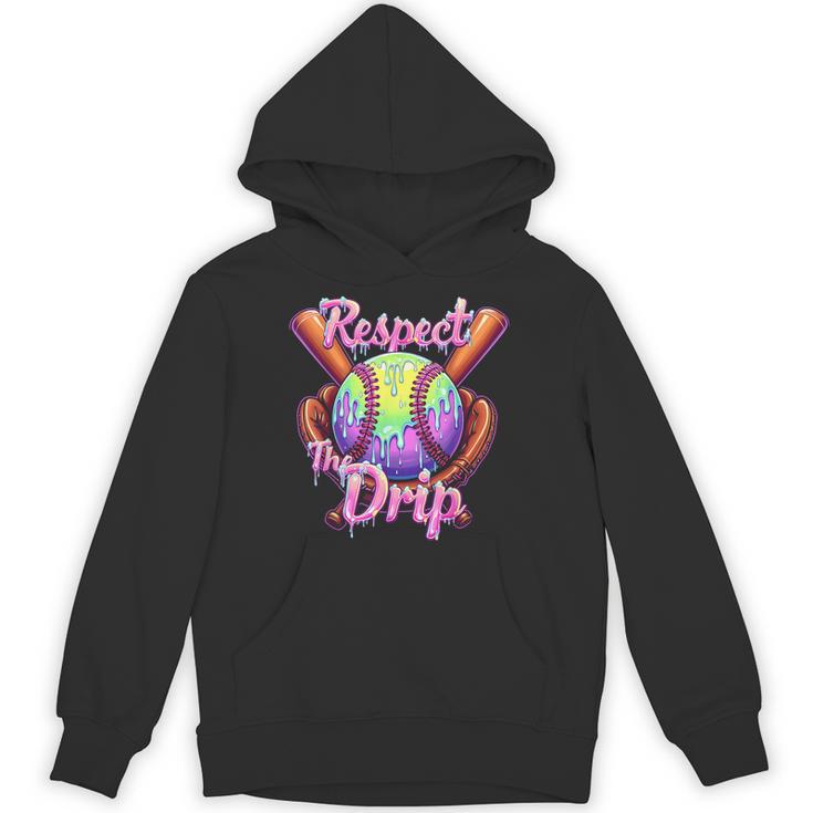 Baseball Drip Respect The Drip Purple Ice Cream Sprinkles Unisex Hoodie