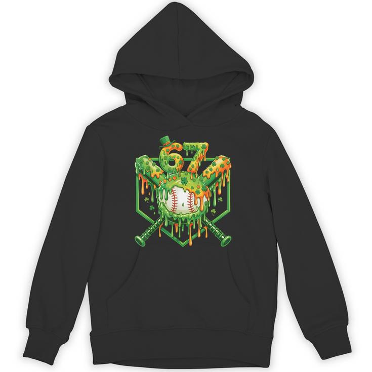 Baseball Drip St Patricks Day Boys Baseball St Patricks Day Unisex Hoodie