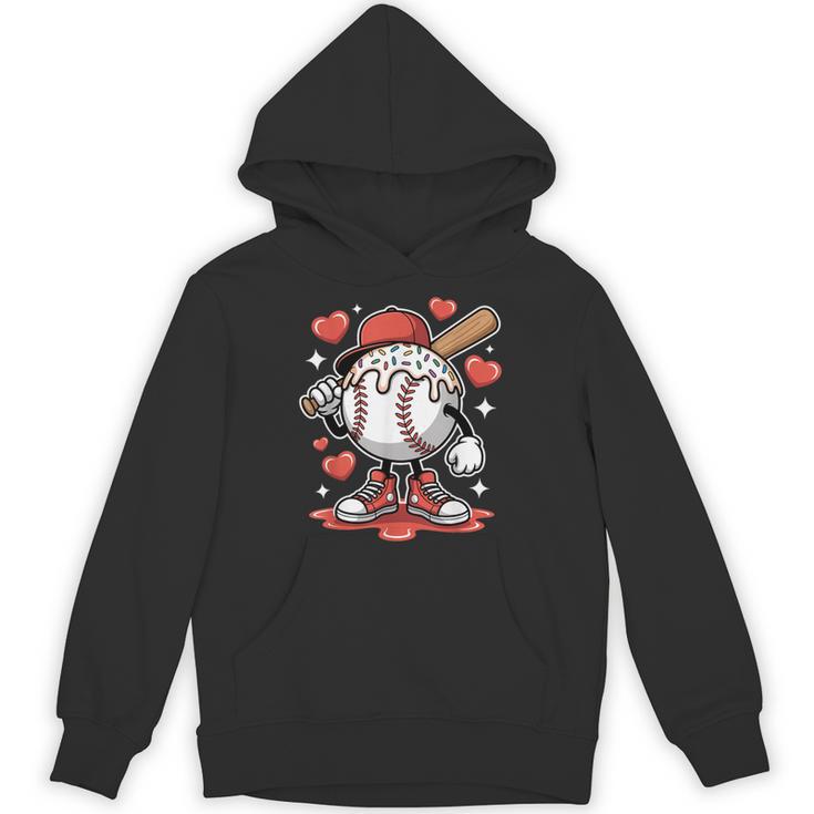 Baseball Drip Valentine Boys Women Men Hearts Sport Love Unisex Hoodie