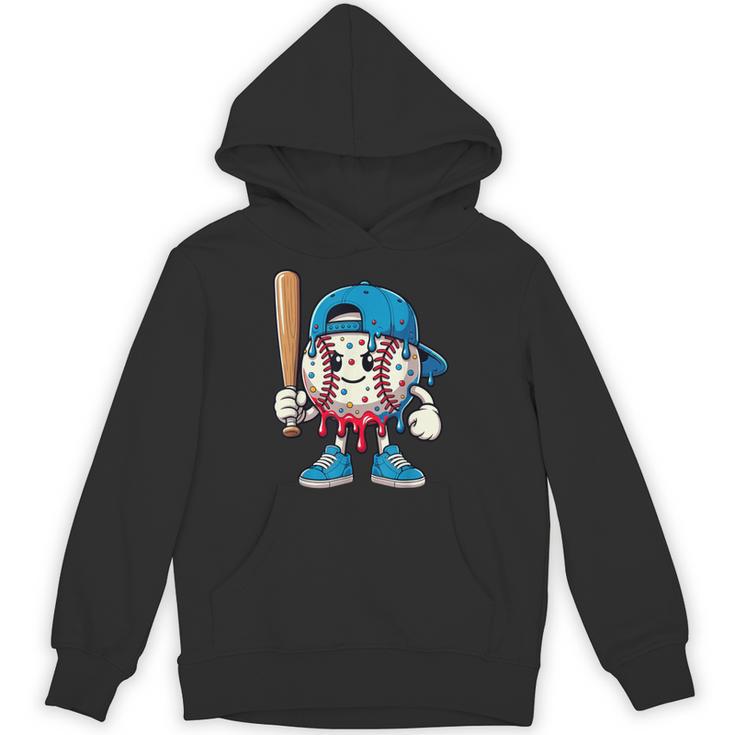 Baseball Drippy Style Apparel For Boys Youth Cool Baseball Unisex Hoodie