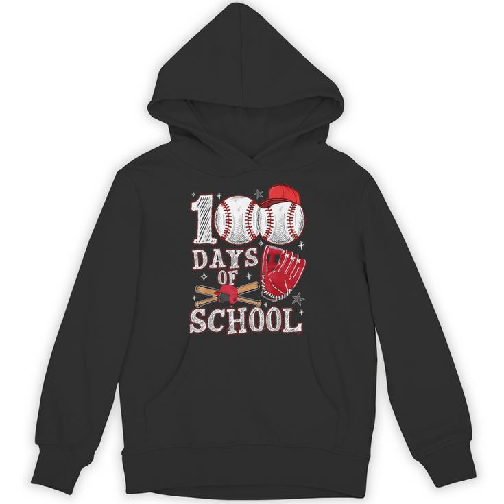 Baseball Happy 100 Days Of School Boy Girl Kid Teacher Unisex Hoodie