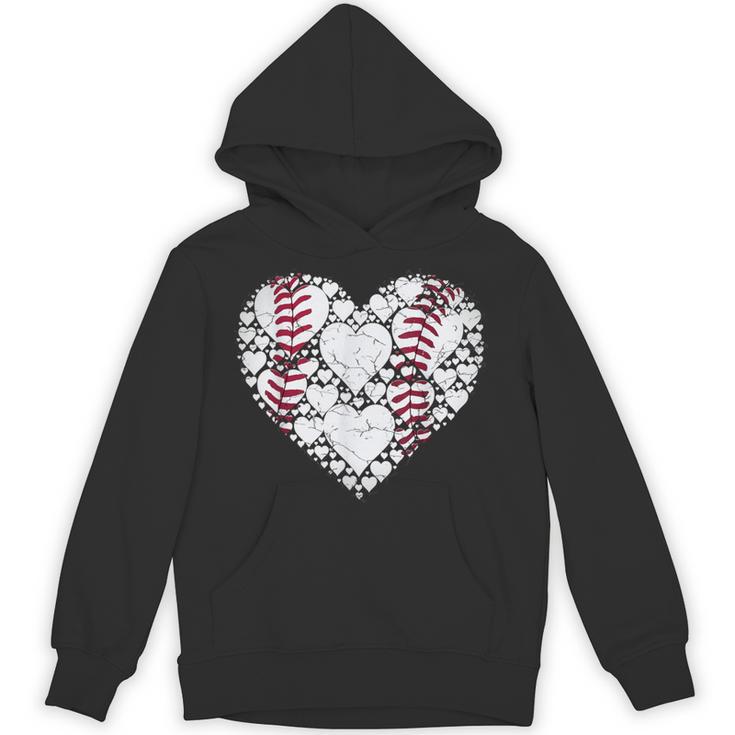 Baseball Heart Love Game Sports Fan Game Day Unisex Hoodie