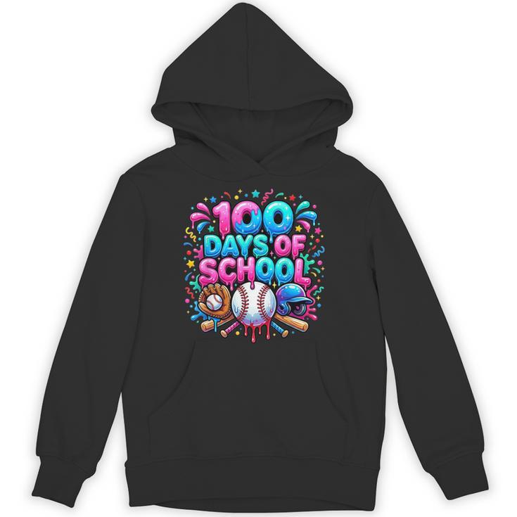 Baseball Ice Cream Drip 100 Days Of School Student Teacher Unisex Hoodie Baseball Ice Cream Drip 100 Days Of School Student Teacher Unisex Hoodie