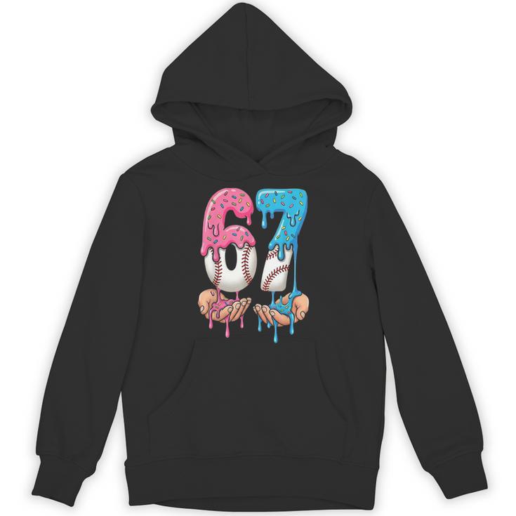 Baseball Ice Cream Drip 67 Hands Six Seven Boys Unisex Hoodie