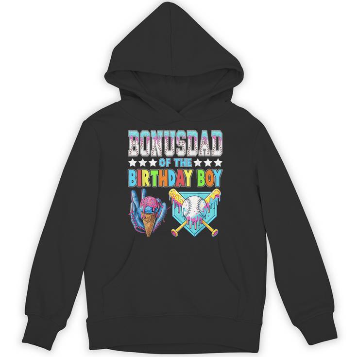 Baseball Ice Cream Drip Bonus Dad Of The Birthday Boy Unisex Hoodie