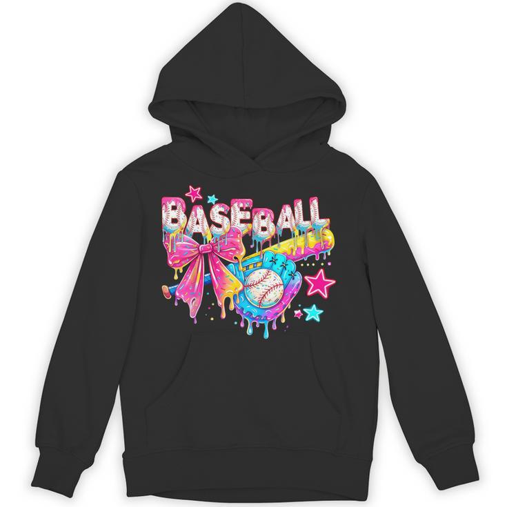 Baseball Ice Cream Drip Coquette Women Girls Mom Mama Unisex Hoodie