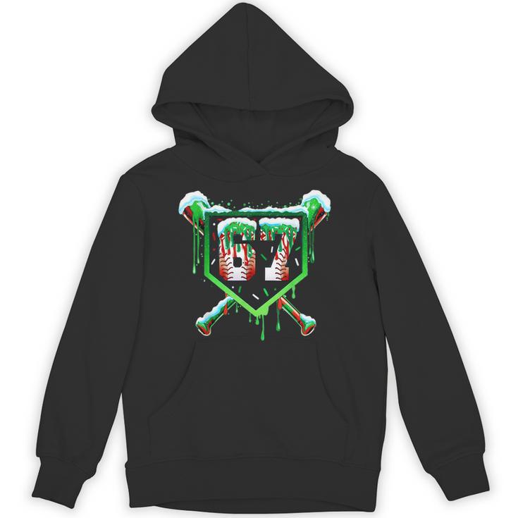 Baseball Ice Cream Drip Number 67 Six Seven Meme Christmas Unisex Hoodie