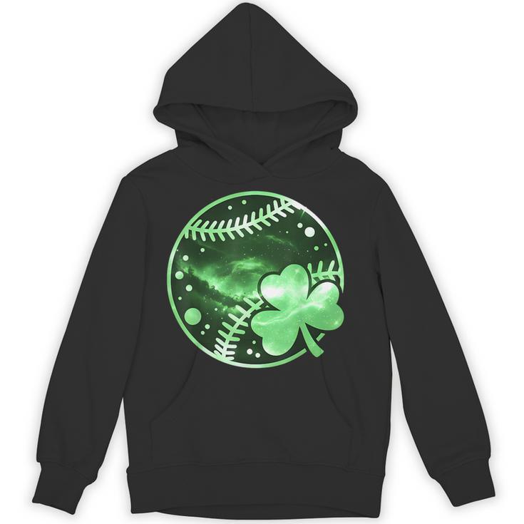 Baseball Irish Shamrock Lucky Clover St Patricks Day Boys Unisex Hoodie