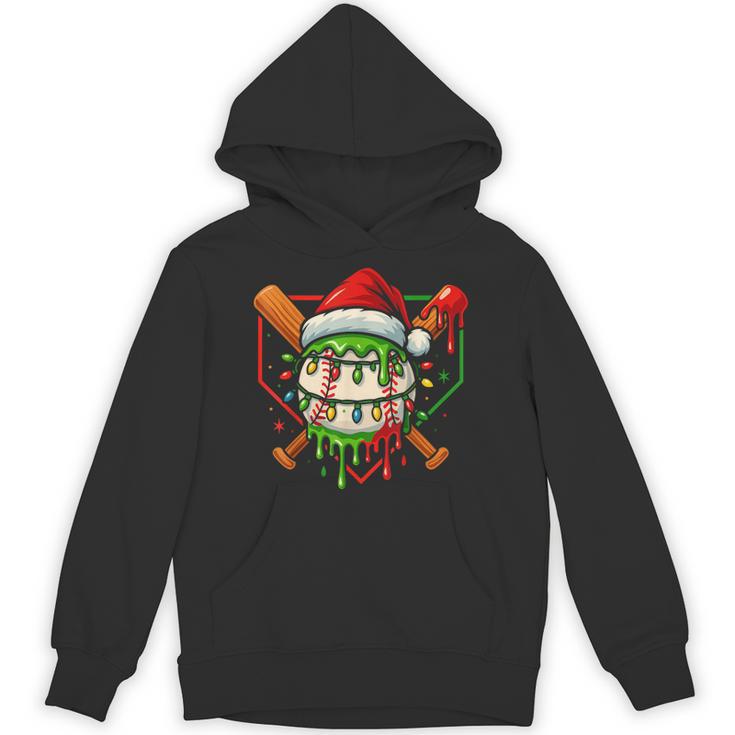 Baseball Lifestyle Apparel Youth Christmas Baseball Drip Unisex Hoodie