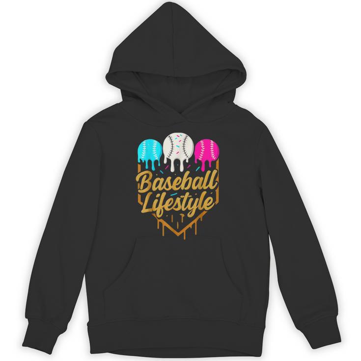 Baseball Lifestyle Baseball Drip Icecream Unisex Hoodie