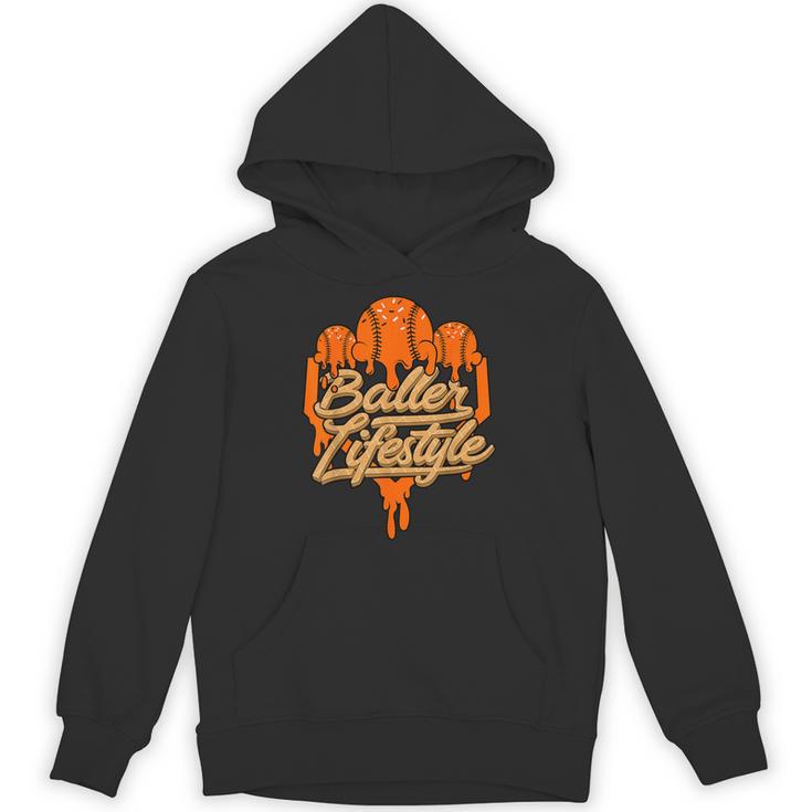 Baseball Lifestyle Home Plate Orange Ice Cream Drip Men Boys Unisex Hoodie