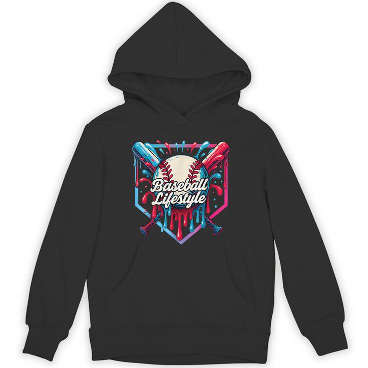 Baseball Lifestyle Shirt Youth Baseball Drip Icecream Boys Unisex Hoodie Baseball Lifestyle Shirt Youth Baseball Drip Icecream Boys Unisex Hoodie