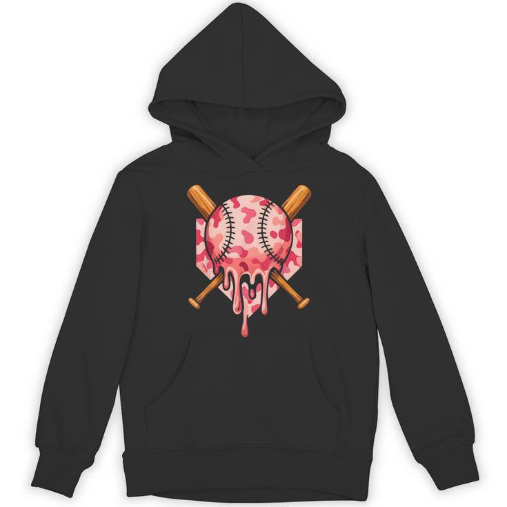 Baseball Pink Camo Ice Cream Youth Boys Girls Unisex Hoodie