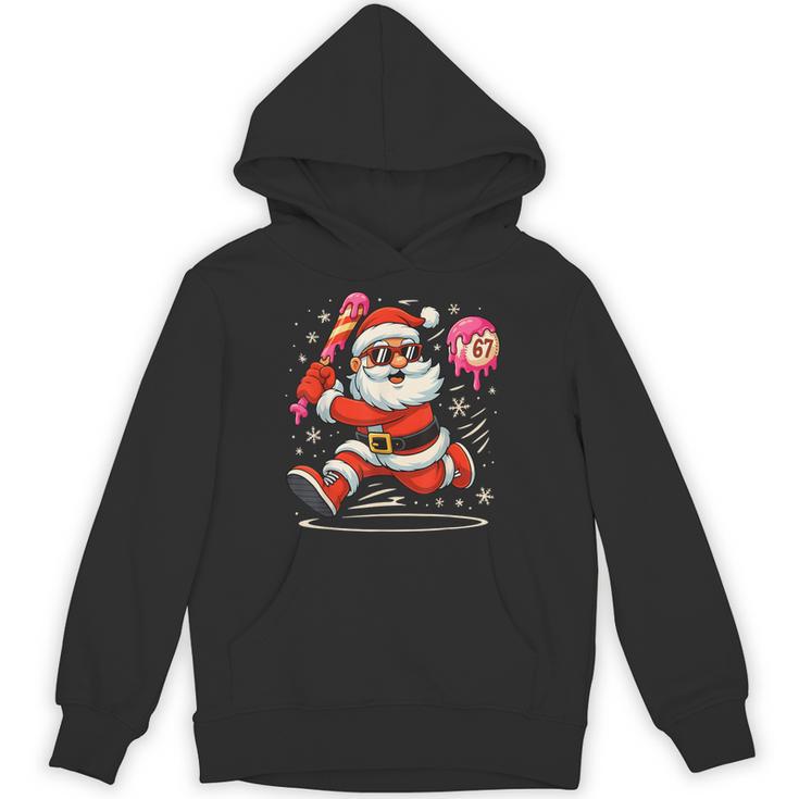 Baseball Santa 67 Baseball Christmas Pajamas Xmas Men Boy 67 Unisex Hoodie