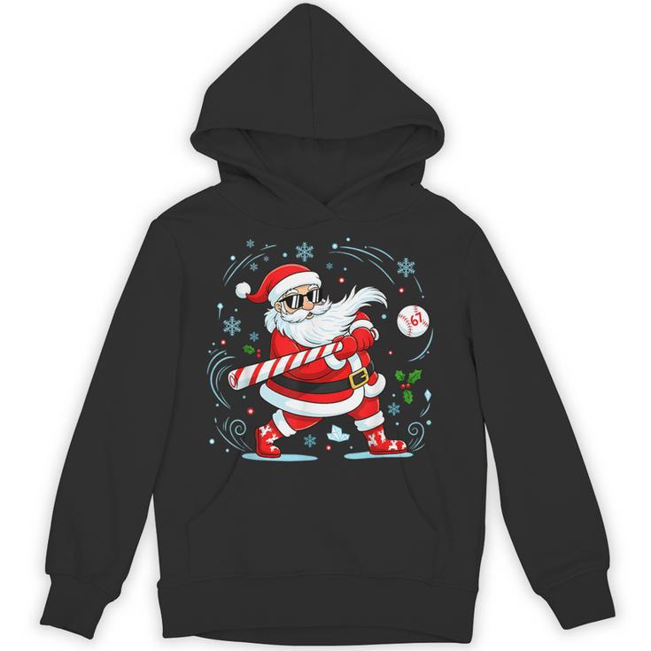 Baseball Santa 67 Christmas Xmas Pajamas Boys Kid Unisex Hoodie