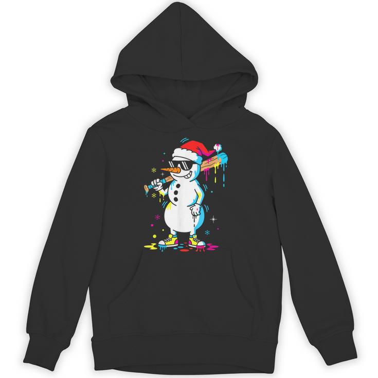 Baseball Snowman Drip Cool Christmas Men Boys Girls Unisex Hoodie