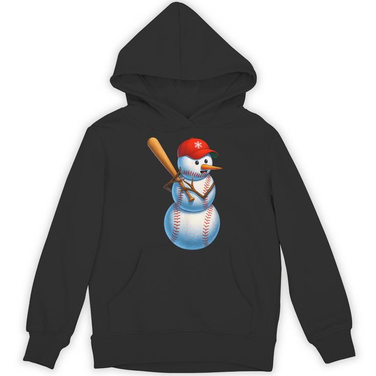 Baseball Snowman Merry Christmas Xmas Pajamas Men Women Kids Unisex Hoodie