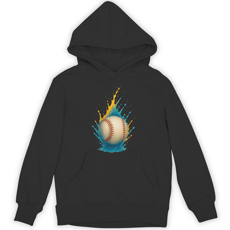 Baseball Splash Team Player For Kids Men Women Unisex Hoodie