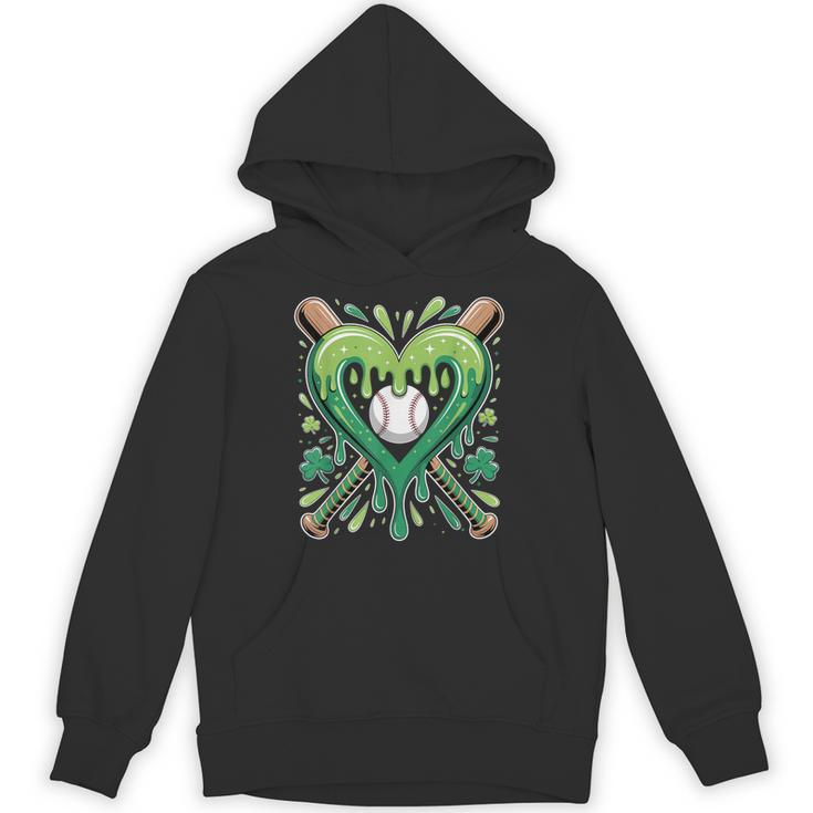 Baseball St Patricks Day Boys Girls Men Women Shamrock Green Unisex Hoodie