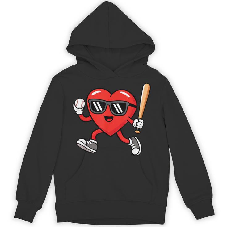Baseball Valentines Day Heart Boys Sports Love Unisex Hoodie