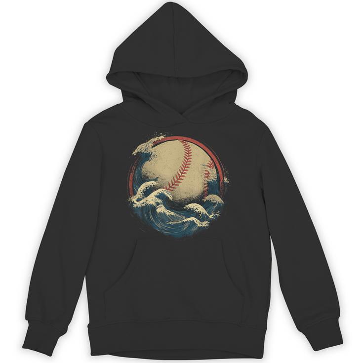 Baseball Waves Ocean Sports Baseball Fans Unisex Hoodie