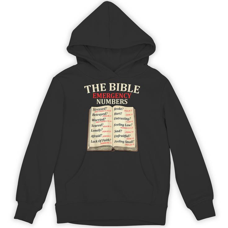The Bible Book Of Emergency Numbers Religious Christian Unisex Hoodie The Bible Book Of Emergency Numbers Religious Christian Unisex Hoodie