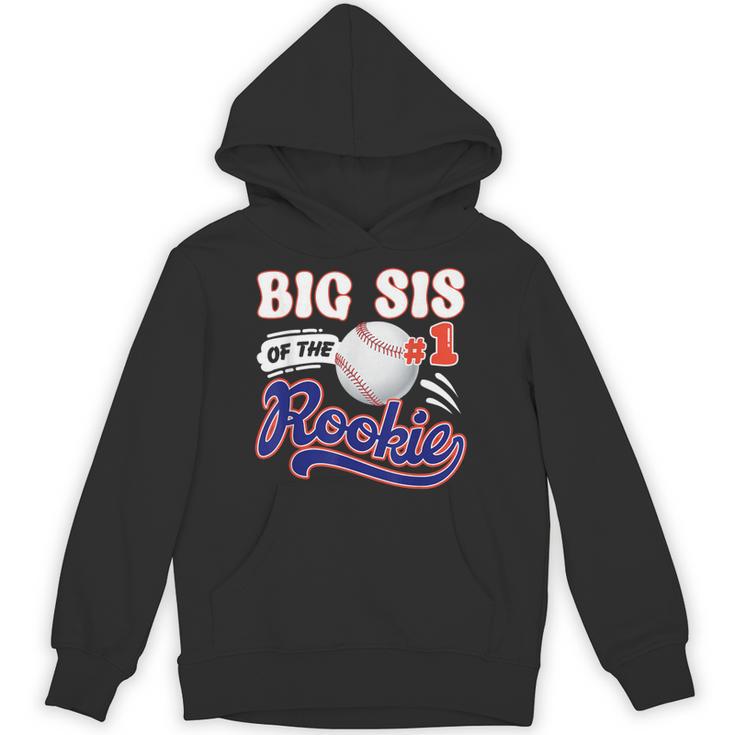 Big Sis Rookie Of Year 1st Birthday Baseball Theme Matching Unisex Hoodie