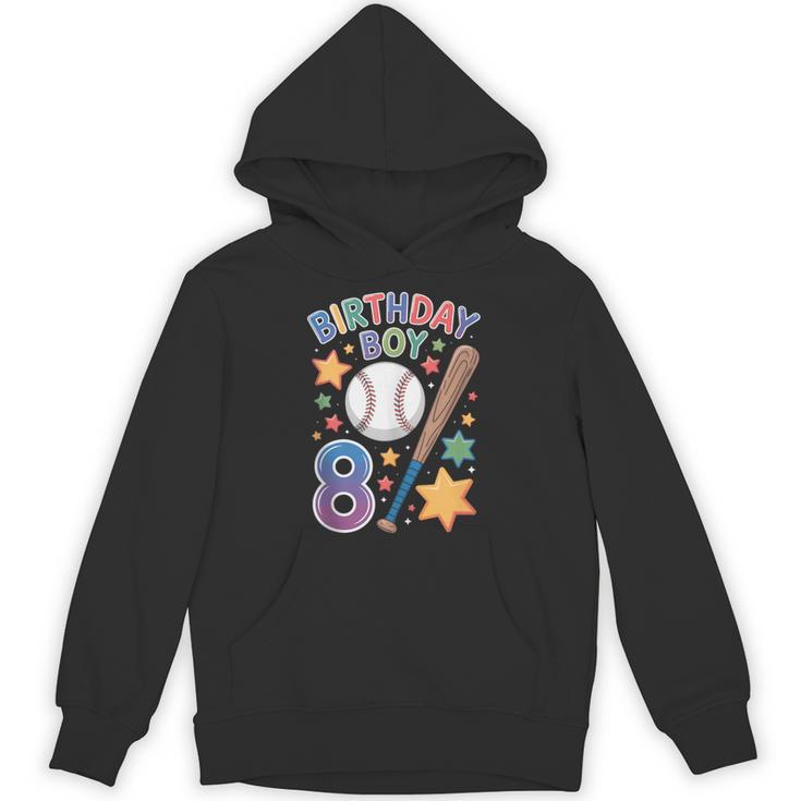 Birthday Boy 8th Birthday Baseball Unisex Hoodie