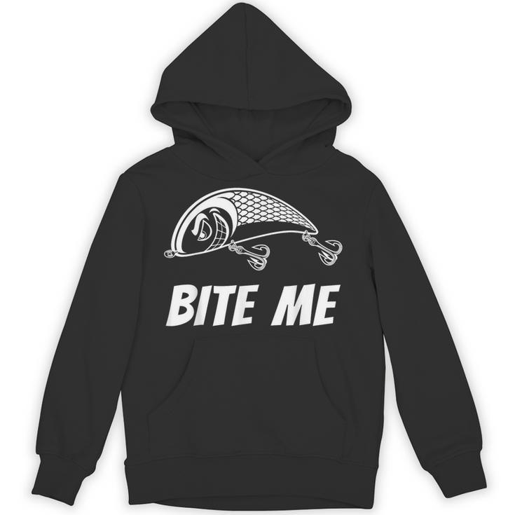 Bite Me フィッシングルアー グラフィックイメージ スカル フィッシュ スケルトン メンズ パーカー